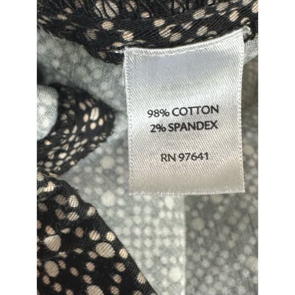 J. Jill black cream print stretch ankle pants size 10 - Picture 4 of 8